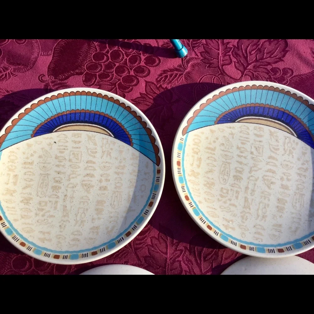 INDIAN FEAST Mikasa RETIRED STONE WARE EPLVC  DINNER PLATE AZTEC SOUTHWEST